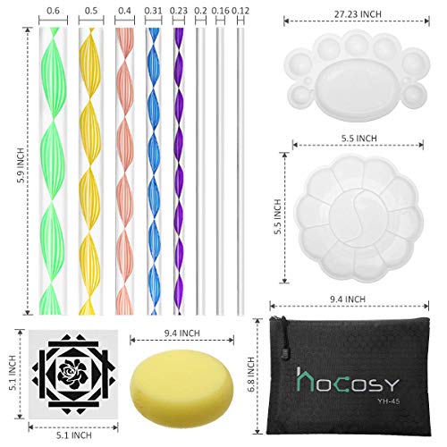 45PCS Mandala Dotting Tools Set for Painting Rocks, HOCOSY Rocks Painting Tools Kit for Adults & Kids Includes Storage Bag, Dotting Tools, Brushes, Paint Tray for Rocks Dotting, Nail Art - Thumbnail 5
