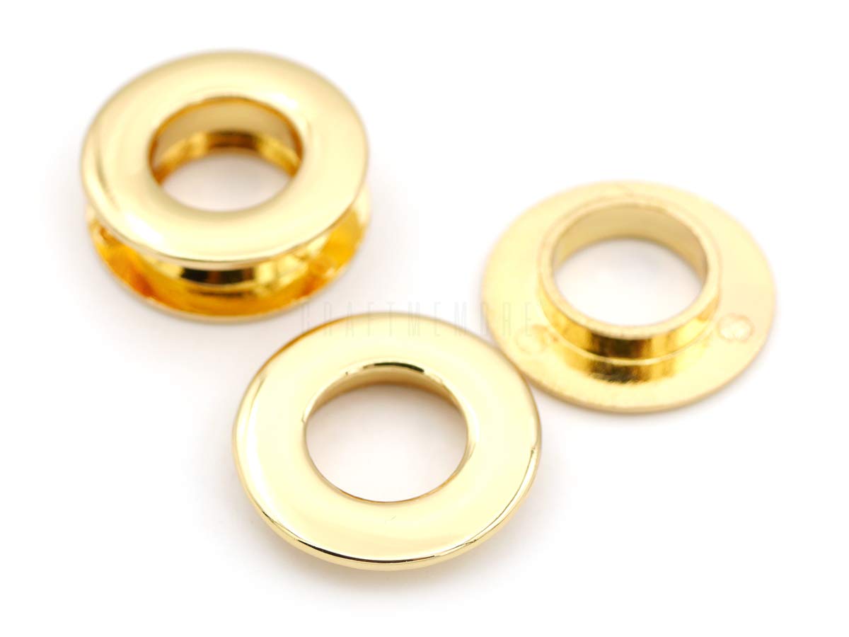 CRAFTMEmore Metal Push Snap Together Grommet Flat Surface Snap Rings