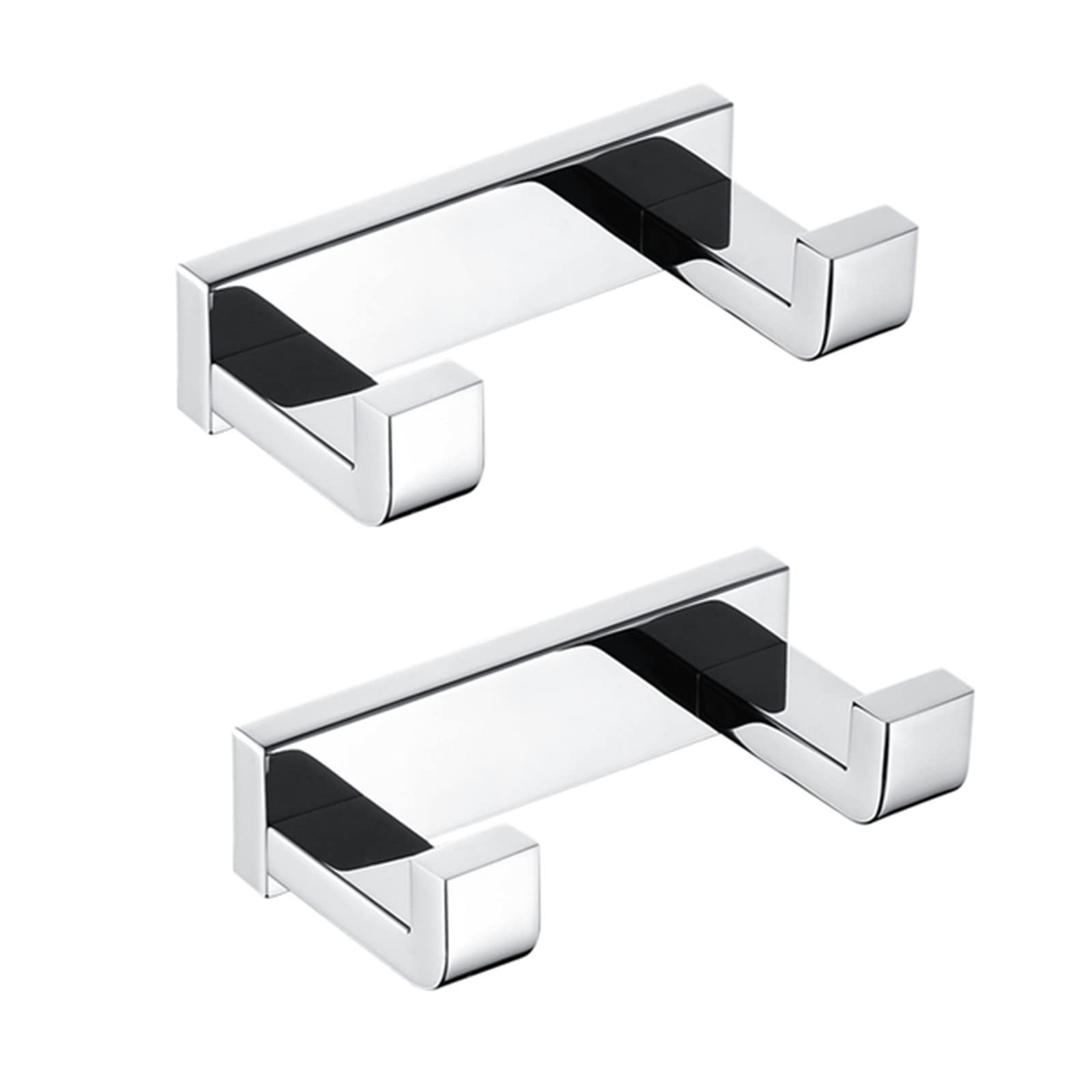 YLFKWLHRW Towel Hooks Wall Mounted Towel Hook Double Robe Wall Hange Bathroom for Bathroom Door Kitchen(2pcs)