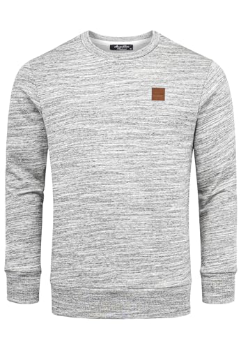 Amaci&Sons Herren Basic College Sweatjacke Pullover Hoodie Sweatshirt 4070 Dunkelgrau L