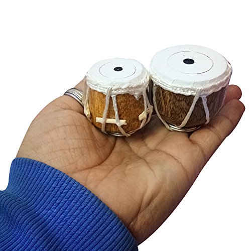 India Meets India Handicraft Musical Instrument Miniature Fridge Magnet Tabla Set, Refrigerator Magnets, Best Gifting Made by Awarded Indian Artisan