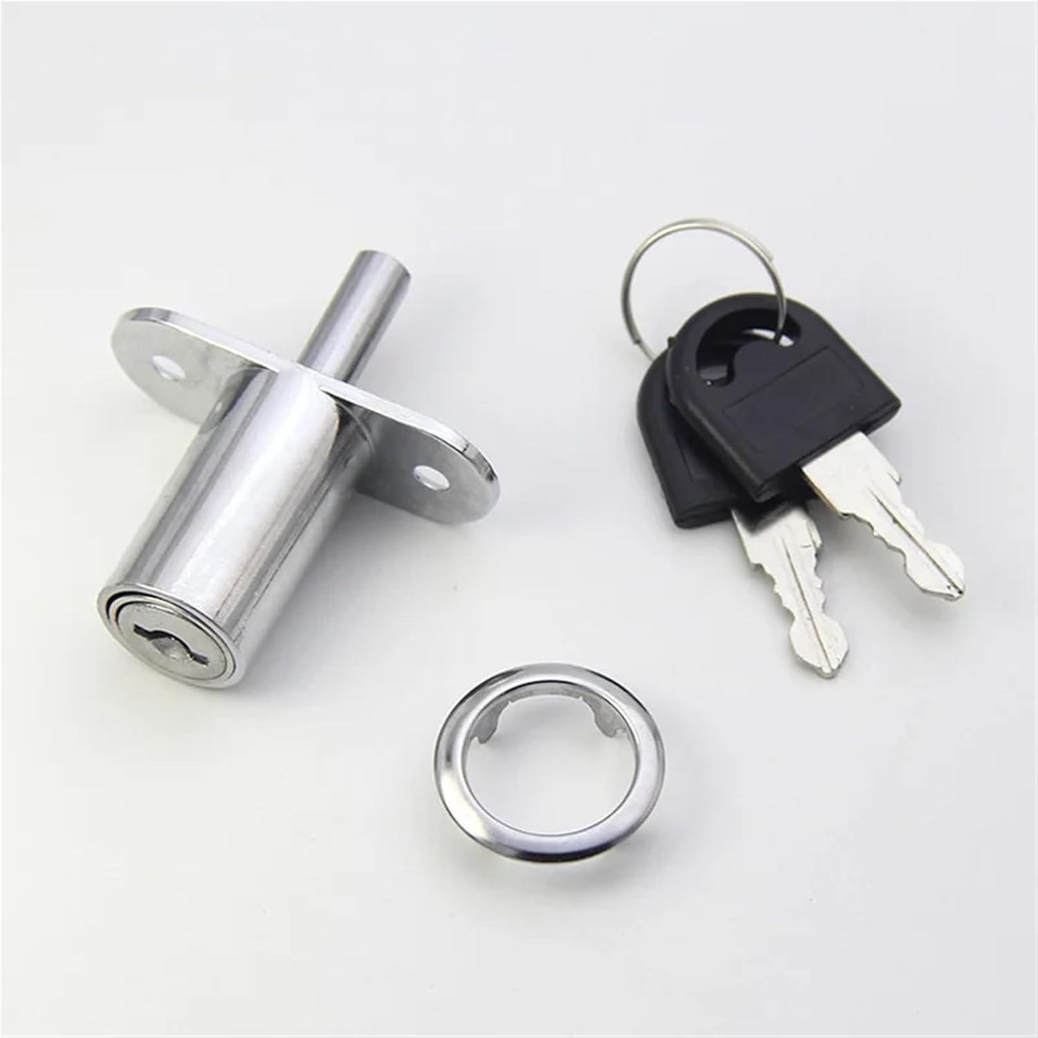 Cam Cylinder Locks 23/32mm Tongue Door Bolt Latch Cabinet Wardrobe Sliding Door with Key Alloy Furniture Hardware 1Pcs(32mm)