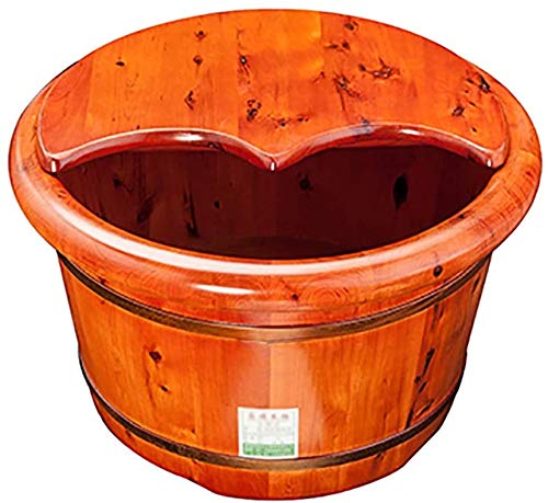 Spa de pies de madera con tapa y diseño grueso