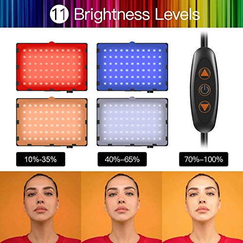 Emart Led Video Light 11 Brightness/4 Color Filters Dimmable Photography Continuous Table Top Lighting, Adjustable Tripod Stand, Usb Portable Fill Light For Photo Studio Shooting #TOP3