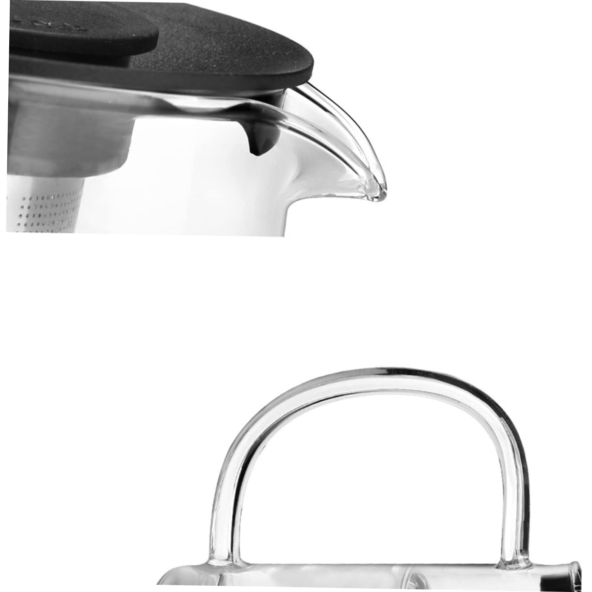 KICHOUSE 1500ml Heat Resistant Glass Teapot with Removable Stainless Steel Infuser for Loose Tea