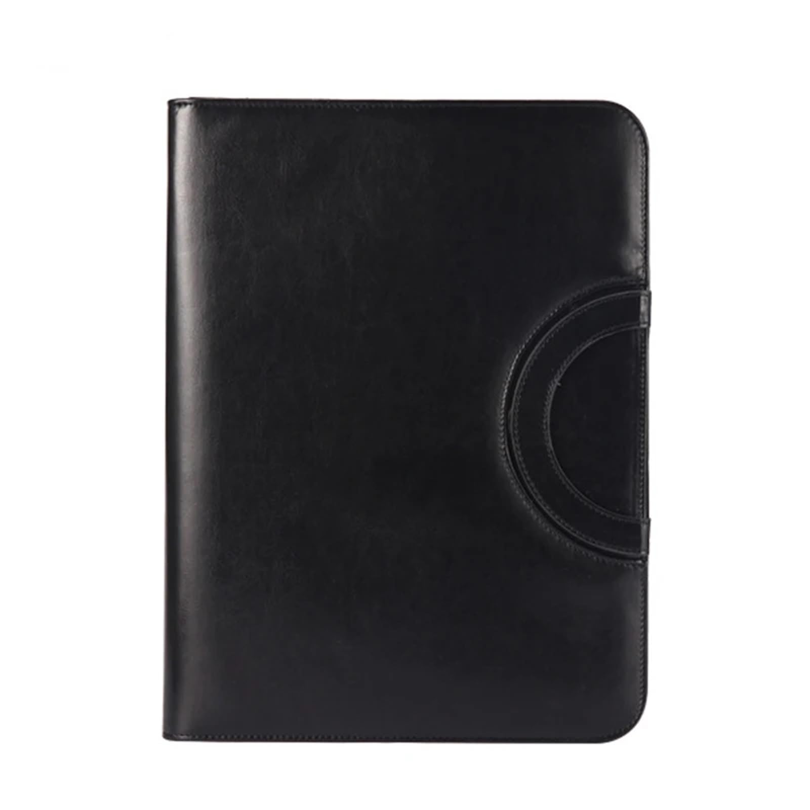 Carpeta multifuncional A4 for conferencias, organizador de papelería empresarial, bolsa for documentos, carpetas de archivos de cuero for contratos, suministros de oficina(Black)