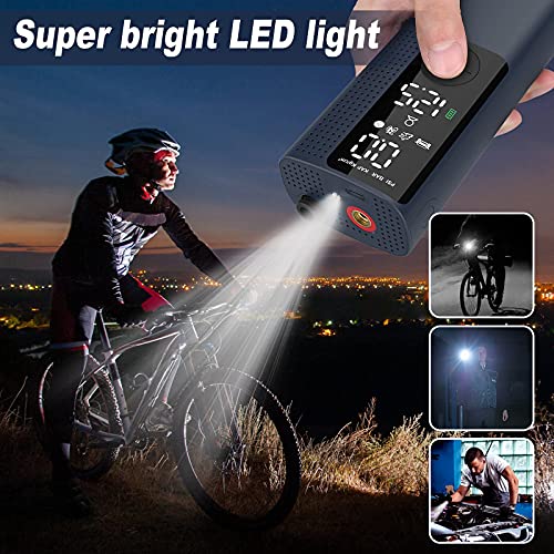 Vastar Mini Tyre Inflator Air Compressor-Electric Pump 2000mAH, Portable Air Compressor-with LED Light, for Car… - Image 7