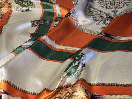 GIFTS FOR WOMEN Fashion Large 35" Square Silk Feeling Head, Hair and Neck Scarf, Head Hair Wrap for Women in Luxury Clutch-Style Gift Box2