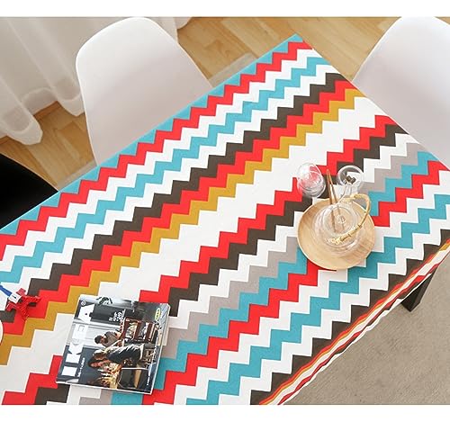 Nappe lin 135x260 cm multicolore KnSam rectangulaire anti-taches - 6