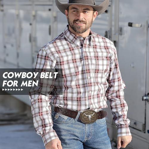 Image of BELTROAD Western Belts for Men Women 1.5 inch Vintage Country Belt for Jeans