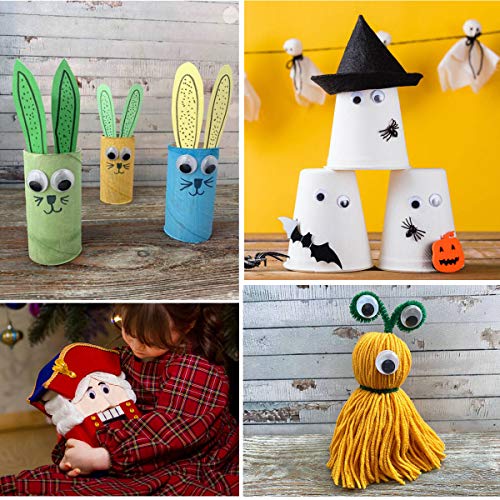 700psc wiggle googly eyes with self-adhesive4mm 6mm 8mm 10 mm 12mm 15mm 18mm mixed packaging