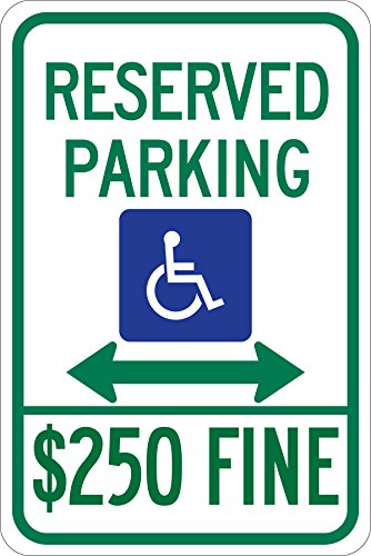 Brady 123889 Handicapped Parking Sign, Legend