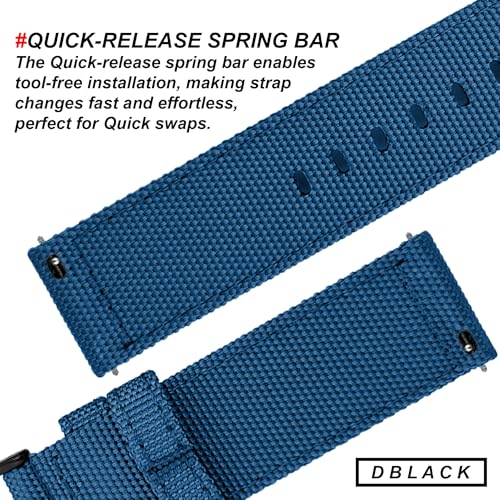 Image of DBLACK ''ENMA'' Nylon Quick Release Watch Strap, Boxy Design, Matte Finish, Nylon Watch Band / / For 20mm, 22mm, or 24mm Watch Belt (Choose Your Size & Color)
