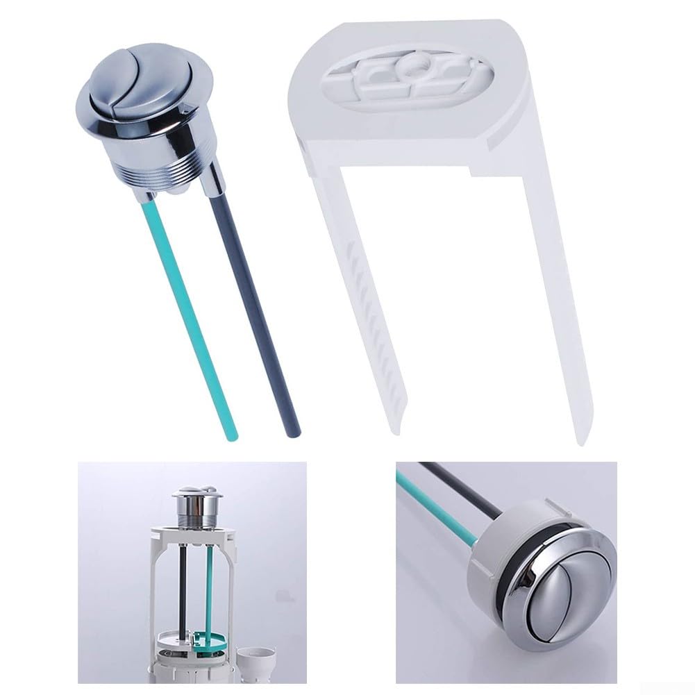 Bouton Double Chasse D’eau Chrome – Compatible Geberit Impuls 250, Remplacement Facile, Design Moderne