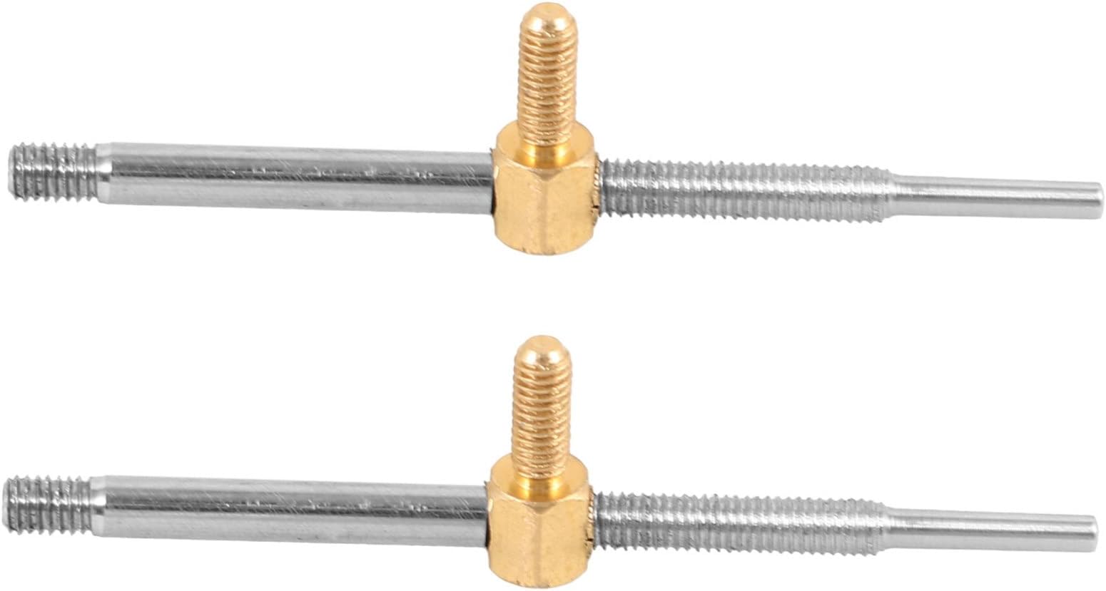 2pcs Violin Bow Screws Student Violin Bow Frog Instrument Accessories Violin Bow Frog Screw Viola Parts Violin Bow Parts Screw for Violin Professional Violin Part Metal Silver HEMOTON