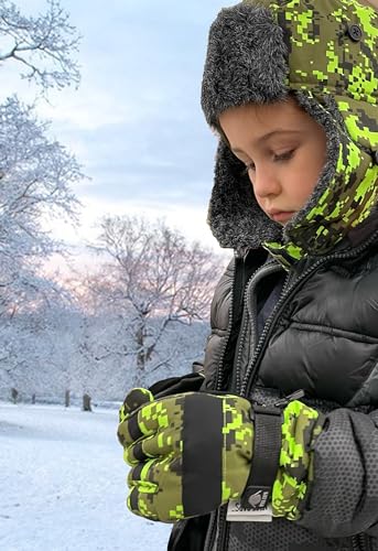 N'Ice Caps 5121-BK-YLXL-0818 Kids Waterproof Winter Thinsulate Warm Gloves thumb #5