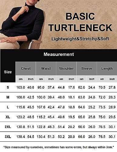 Ekouaer Men's Mock Turtleneck Long Sleeve Turtle Neck Tops Thermal Shirts - image 7