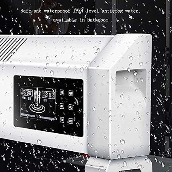 Riscaldatore, ventilatore per riscaldamento elettrico domestico/riscaldamento del radiatore a pavimento mobile/riscaldatori a battiscopa a parete con telecomando, termostato a convettore, bagno Ipx4