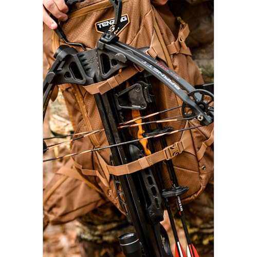 Image of TENZING 2100 Whitetail Day Pack, Buckskin Tan Hydration Bladder Compatible Durable Camo Backpack with 4 Compartments & 15 Organizational Pockets for Hunting Gear and Equipment