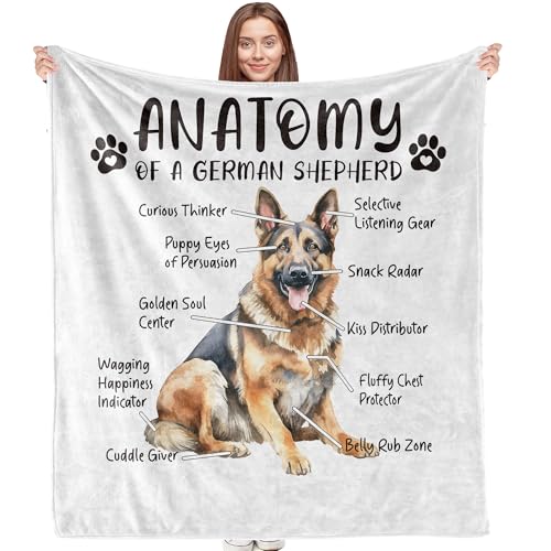 VRW German Shepherd Blanket - Women's Gift, 50x60 Inches