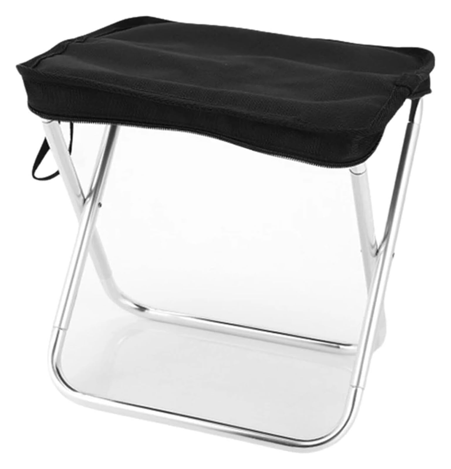 KRXSOBNV Folding camping chair, Outdoor Camping Stool Folding Fishing Chair with Portable Bag Aluminum Alloy Picnic BBQ Mini Seat(Black)