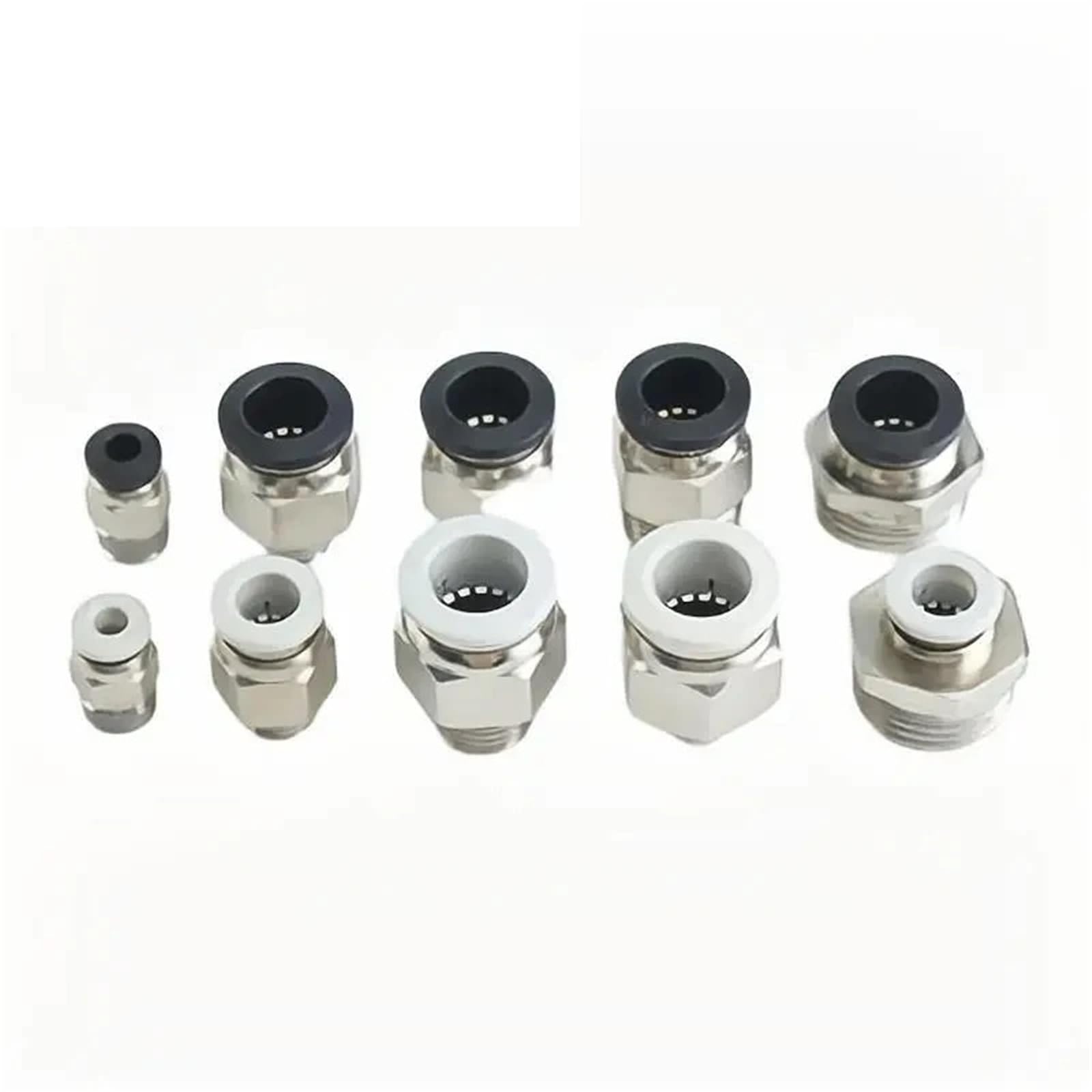 PC14-03-B) - Connettore pneumatico per PC, 6-10 mm, 12 mm, 14 mm, 16 mm, 1/8, 1/4, 3/8, 1/2, nero, per tubo, connettori rapidi per tubi, 1 pezzo
