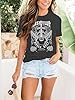 Ykfim Nashville Music City Shirt Women Vintage Guitar Graphic Tees Country Music Tops Tennessee T Shirt Rock Band Tee Tops, Dark Grey, S #3