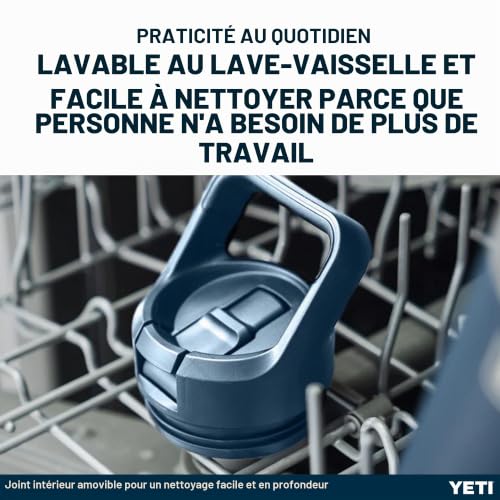 YETI Rambler C Straw Bottle, Stainless Steel Vacuum Insulated Bottle with Straw Cap, Navy, 18 oz (532 ml) – vue 7