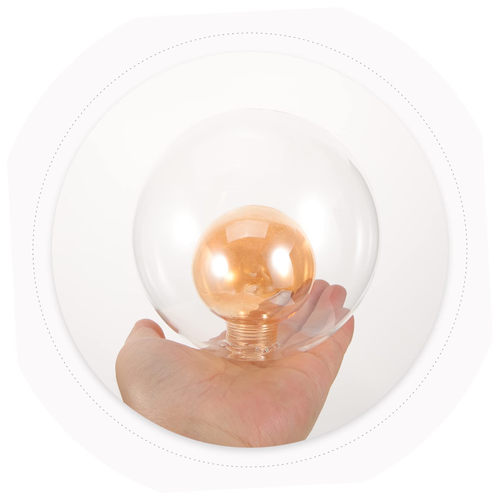 Amazon.co.jp: 3個 フラット球形 球形ガラスランプシェード 天井照明