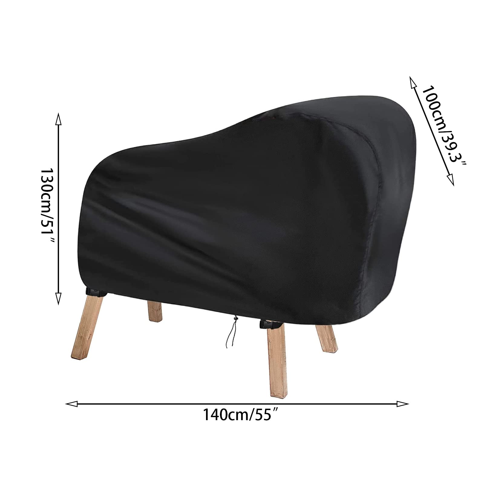 Schleuder Telo di copertura per cavalli in legno per esterni, 420D, con rivestimento UV, impermeabile, per cavalli in legno, universale
