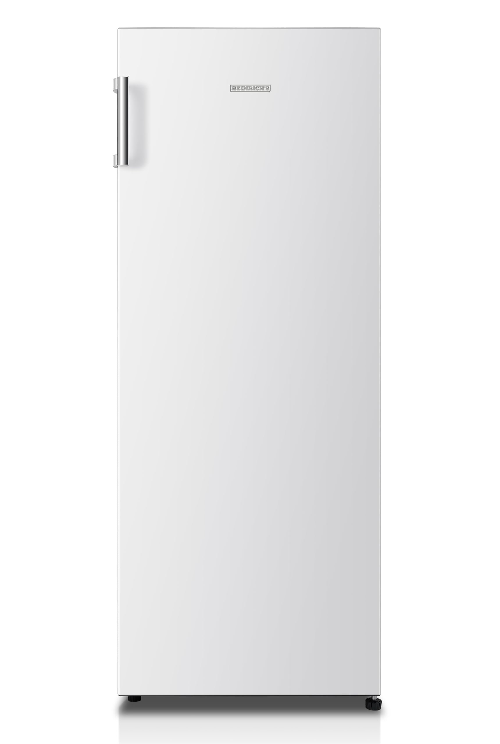Heinrich´s freistehender Kühlschrank 242L, Standkühlschrank mit LED-Beleuchtung, 5 Glasablagen, Türanschlag wechselbar, leise 40dB, weiß