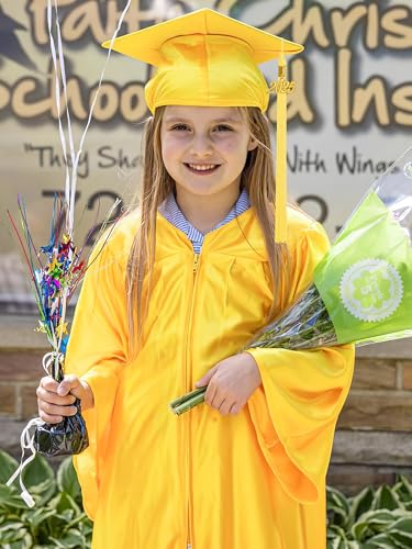 Image of QZYL Kindergarten Graduation Cap and Gown Set, 2026 Congrats Grad Outfit with Tassel & Certificate for Kindergarten