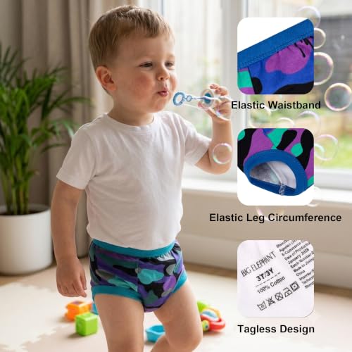 Image of BIG ELEPHANT Toddler Training Pants, Soft Cotton Absorbent Training Underwear for Baby Boys & Girls