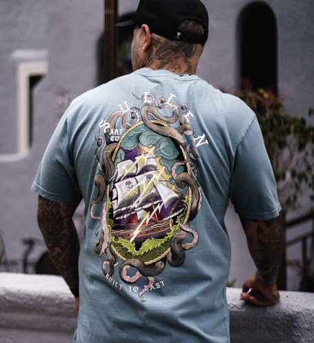 Sullen Men's Thur Storms Summer Days Drop Tattoo Lifestyle Graphic Standard Short Sleeve Tee Black4