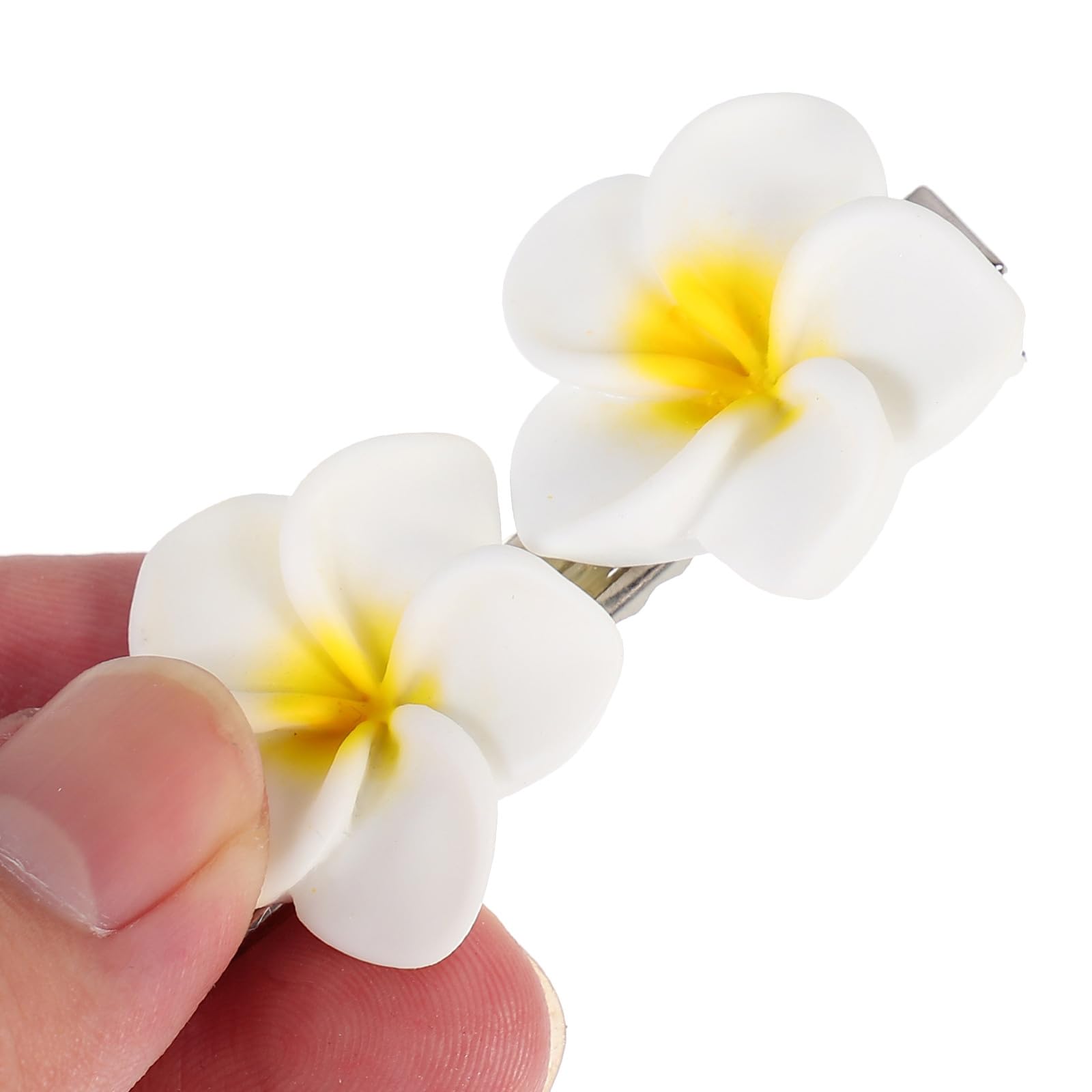 OUNONA 20 forcine per capelli: piccole forcine a forma di fiore - accessori per capelli in resina Plumeria per donne - fermagli per da ragazza, forcina a forma di fiore bohémien