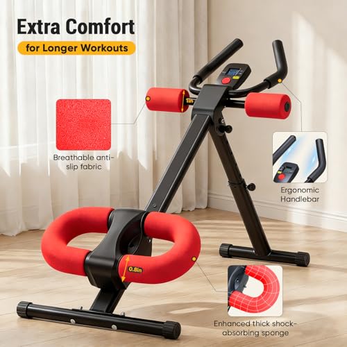 Image of NEWBULIG Ab Machine, Abs Workout Equipment for Home Gym, Adjustable Ab Trainer Machine for Stomach Workout, Foldable Abdominal Trainer