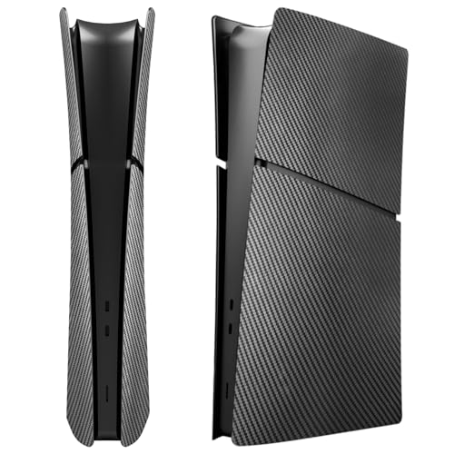 Image of Slim Digital Edition Cover Plates for New PS5 Slim Console, Shell Panels Compatible with New PlayStation 5 Slim Accessories Protective Replacement Faceplate (Carbon Fiber)