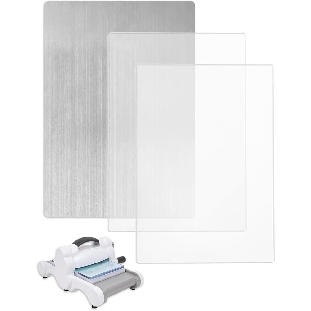 Ehwisbe For Scrapbooking For Die-Cutting& Embossing Crafts- Cutting Pad And Metal Shim Set(3 Pieces) For Die-Cutting Machine