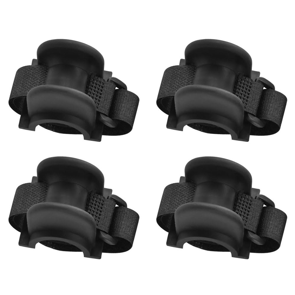 BE-TOOL 4Pcs Fishing Rod Holders, Black U-Shaped Portable Fishing Rod Holder for Bridge Railings Ship Railings Seaside Guardrails