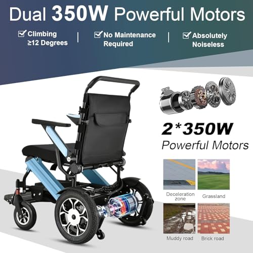 Weyral 35+ Miles Long Travel Range Electric Wheelchair For Adults thumb #2