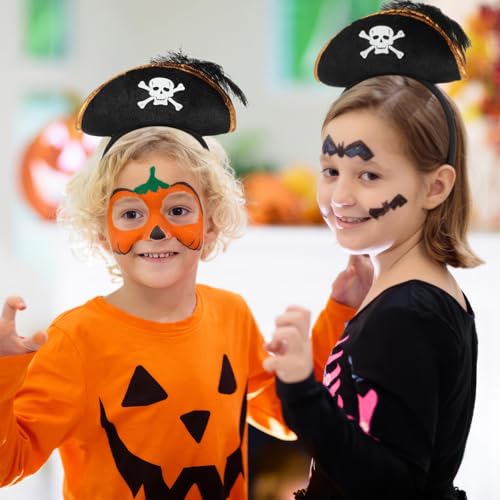 Pirate Headband,Skull Print Captain Cap Halloween Cosplay Costumes for Halloween Masquerade Carnival Theme Party Decoration Accessories - Image 4