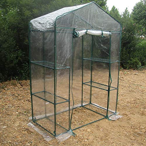QWERTOUY Portable Garden Green House Cover Warm Greenhouse Flower Plants Gardening Outdoor Display 143 x 73 x195cm