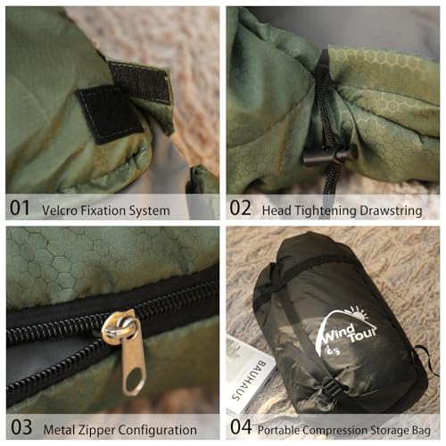 Sleeping Bags Lightweight Waterproof- Cold Weather Sleeping Bag Camping Hiking Outdoor Travel Adults Girls Boys Mens miniatura 7
