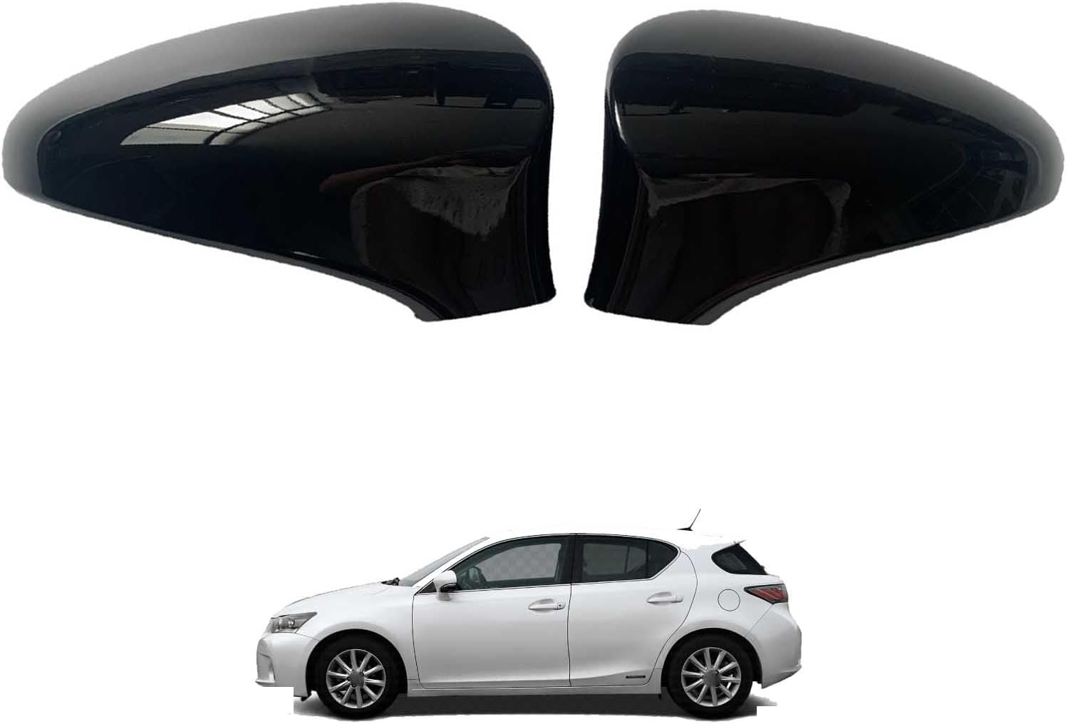 XJPGHA Wing Mirror Covers Caps for LEXUS CT 2011-2018, Sturdy Durable Cover Housing Door Mirror Vehicle Accessory Rearview Side Covers