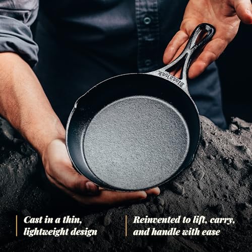 Image of Lodge Blacklock 7 inch Triple Seasoned Cast Iron Skillet - Lightweight - Easy Cleanup - Premium Cookware