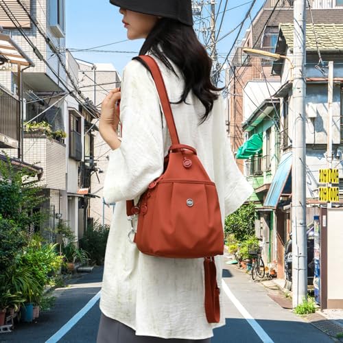 Waterproof 2-Way Commuter Bag with Anti-Theft Design, Convertible Travel Backpack Tote for Daily Commuting, Urban Life (Purple)4