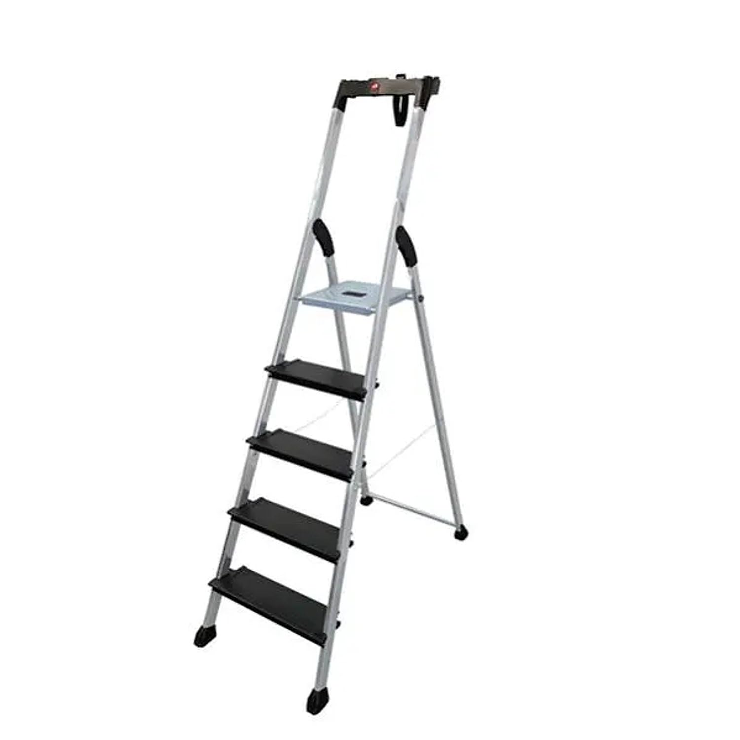 HAILO Escabeau aluminium 4XL BLACK + Porte seau 3 marches - Matériel et aménagement d'atelier