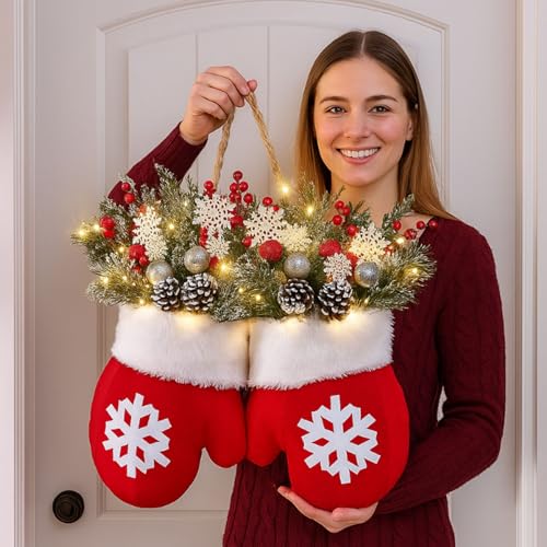 Weihnachtlicher Kranz 30 Türkranz Weihnachten 𝗕𝗲𝗹𝗲𝘂𝗰𝗵𝘁𝗲𝘁...