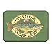 LiminiAOS Tappetino da Bagno, Pesca Trota di ruscello Pesca a Mosca Pescatore Pescatore 2 Tappeto da Bagno in Peluche con Rivestimento Antiscivolo