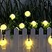 Irecey Solar String Lights 38 Feet, Warm White-66LED, Energy Efficient, Waterproof, 8 Modes, Outdoor/Indoor Use